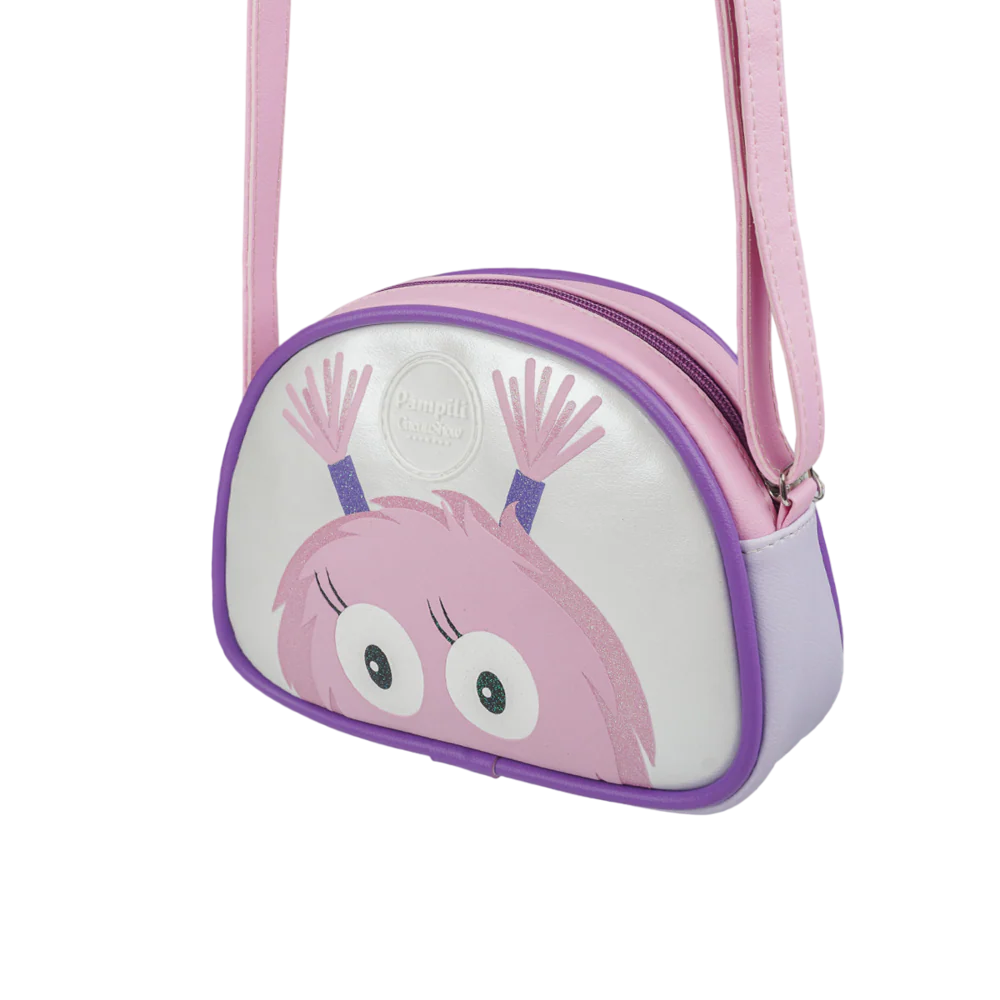 Bolsa Pampili Chomonstros Claudete Roxa e Rosa
